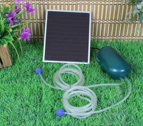 Wehmann Solar Teichbelüfter Power Doppelpumpe 200 l pro Std. Teichbelüfter für Tag und Nacht !!!