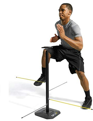 SKLZ Dribble-pinne med 4 justerbara drivbara armar, basketträningshjälpmedel, tung bas för stabilitet, svart 80 cm
