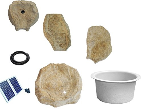 wasserkaskaden Komplettanlage Fulda mit solar Pumpe, mehrfarbig