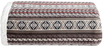 Eddie Bauer Sycamore Ultra - Manta de Peluche, Color marrón Oscuro, 127 x 152 cm