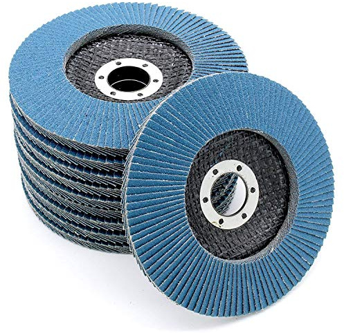 Dischi Lamellari Professionali │ blu │ 20 pezzi │ Ø 115 mm │ Mixpack (5x grana 40/60/80/120 ciascuno) │ Inox │ Dischi Abrasivi │ Disco Lamellare │ Rondelle Dentellate