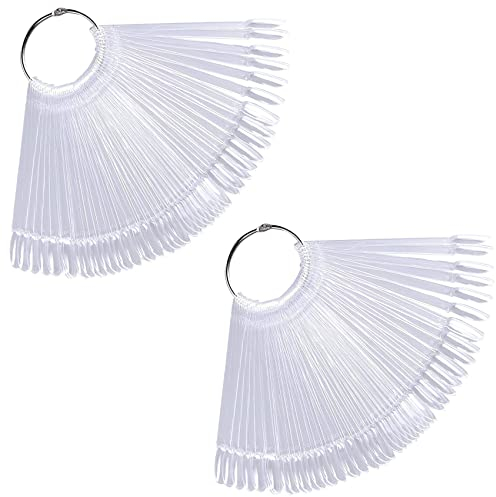 100 Pièces Nuancier Ongle, Pratique Nuancier Palette Présentoir Faux Ongles Couleur Nuancier Bâtons d'Affichage Nuancier Ongles Eventail