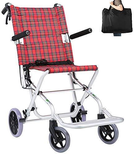 HPDOSHP Sedie a rotelle automotrici, Carrozzina disabili Pieghevole, per disabili e Anziani, Facili da trasportare e da ripiegare, per Esterni, Adatte per Viaggiare-7.5kg