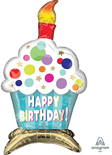 Anagram Cupcake-Folienballon, 61 cm, mehrfarbig