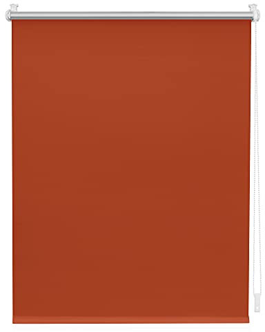 Lichtblick Thermorollo ohne Bohren, Klemmfix, Verdunklungsrollo, Hitzeschutz, Sichtschutz, Wandmontage, Deckenmontage, Rollo für Fenster und Türen Terracotta,B70 x H220 cm