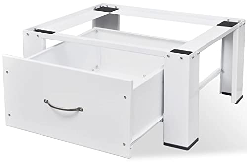 Canditree Washing Machine Pedestal with Storage Drawer, Stand Base for Washer, Dryer