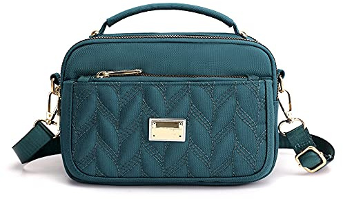 JIANLINST Damen Handy Umhängetasche Klein Handytasch Crossbody Schultertasche Mini-Tasche Multifunktionale Handytasche Säureblau