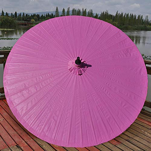 6.5ft Rond Jardin Bambou 95% Imperméable Extérieur Huile Papier Parapluie À La Main Patio Plage Camping Thème Restaurant