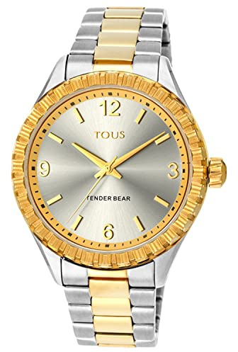TOUS Tender Bear Reloj para Mujer Analógico de Cuarzo con Brazalete de Acero Inoxidable 200350970
