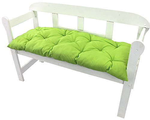 NYVI Bankauflage Ibiza 140x45 cm Grün - Polsterauflage für Gartenbänke Gemütlich & Langlebig - Sitzauflagen für Bänke Outdoor & Indoor - Sitzkissen Auflage Bank Sitzbank