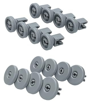 Geschirrspüler Rollen Ersatzteile – 16 Stück Korbrollen für AEG Spülmaschine | 8 Rollen Oberkorb + 8 Rollen Unterkorb | Universell Passend für viele Modelle