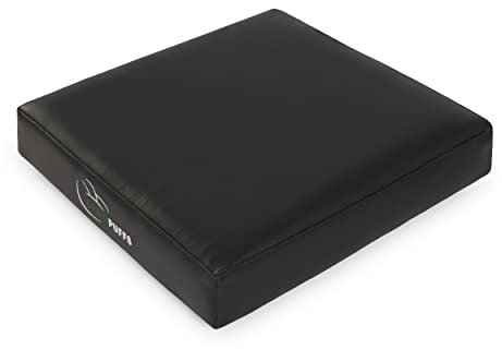 Diverpuff Cojin 100% Polipiel Desenfundable Suelo, Palets, Bancos, Sillas - Uso Interior y Exterior (Negro)