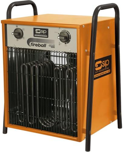 SIP FIREBALL Turbofan 15000 Electric Fan Heater 400V 15kW 51,193BTU/hr 3 Heat Settings Cool Function
