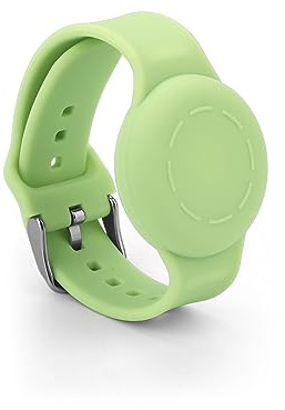 Barnarmband för Airtag, Vattentätt Silikonarmband för Barn Justerbart Mjukt Klockband för Airtag för Småbarn GPS-Spårningsmärkning (Grön)