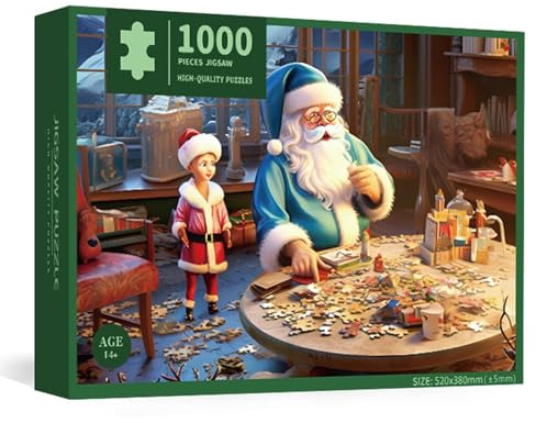 Supatmul Puzzle Adventskalender 2025, 1000 Teile Weihnachtsszenen Puzzles für kinders Erwachsene, 24 Tages Weihnachts-countdowns Kalender Puzzle Adventskalender Geschenke für jungenss Mädchen