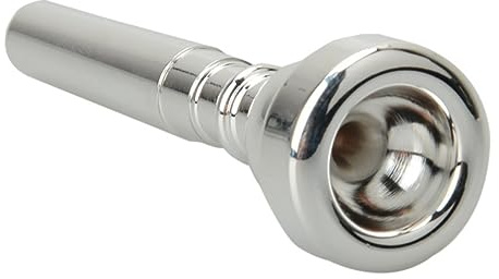 Trompetenmundstück 5C aus Kupfer, Silberfarben, für King und Trompete | Trompetenzubehör mit 5C-Modell, Versilbert, aus Kupfer, Passend für King und Trompeten, Klarer Tonumfang