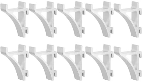 BUGUUYO 10pcs Aluminum Fridge Shelf Replacement Clips, Silver Metal Rack Clips for Refrigerator, Cooler Freezer Support Hooks, Easy to Install Shelf Brackets for Home Use
