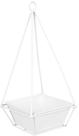 CIMAXIC Hängender Blumentopf Außen Stabiles Eisengestell Hängeblumentopf Für Balkon Wandbehang Für Farn Sukkulenten Blumen
