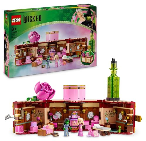 LEGO Wicked Glinda & Elphaba's Dormitory - Play & Display Toy with 2 Mini Dolls & Accessories incl. Wands and a Trunk - Gift for 8+ Year Old Girls & Movie Fans - 75683