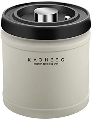 Airtight Coffee Canister, Stainless Steel Vacuum Coffee Canister, Sealed Vacuum Coffee Container, Coffee Canister with Built-In Vacuum Pump, Vacuum Canisters for Coffee Beans, Tea, Cereal, Sugar