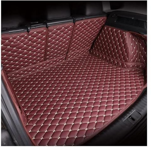 DZSYINGCHUSM Kofferraummatte Für Hyundai Für I30 2007–Heute Individuelle All-Inclusive-Kofferraummatte Antirutschmatte(Color:WEINROT)