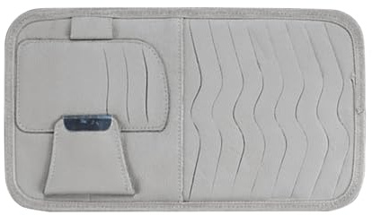 Jiqoe Car Sunshade Disc CDs Clip PU Cards Holder Multifunctional Storage For Car Interior Use Sunshade Clip Fashionable Vehicle Accessory