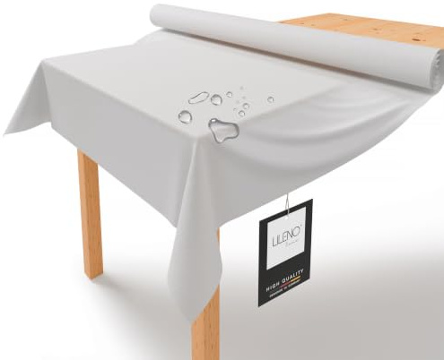 LILENO HOME Tischdeckenrolle 1,10 x 25 m - Tischdecke Hellgrau aus Vlies | Stoffähnlich, abwaschbare Tischdecke als Rolle, Meterware Tischtuchrolle - Einweg Papiertischdecke Rolle Alternative