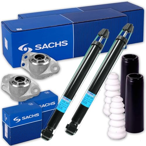 2x Sachs Stoßdämpfer + Domlager + Protection Kit hinten