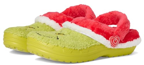 Crocs The Grinch Classic Lined Clog K, Zoccoli Unisex - Bambini e Ragazzi, Multicolore, 29/30 EU