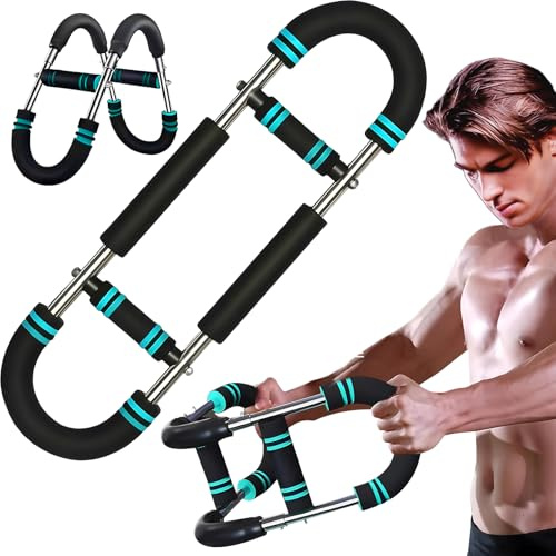 Twister Arm Trainer, Verstellbarer Brust Expander, Tragbarer Muskelkraftverstärker, Brusttrainer für Männer, Detachable Design, Schulter, Rücken und Unterarm Trainingsstärker, Heimtrainingsgeräte