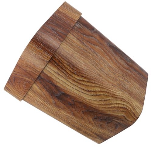 Ipetboom Cubo de Basura Diseño de Imitación Madera Marrón de 12l, Plástico Lavable y Apertura Grande Adecuado para Sala de Estudio y Oficina