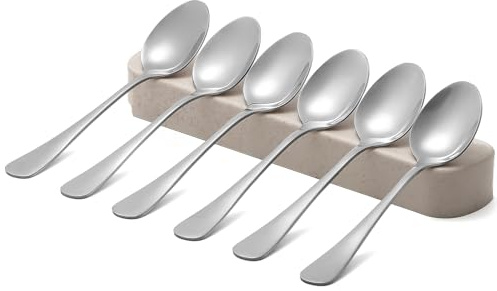 Teaspoons Set of 6 Stainless Steel Honey Spoon 14cm Coffee Spoons for Kitchen, Restaurant Dishwasher Safe with Recyclable Box