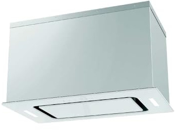 Cookology Essentials 52cm Canopy Cooker Hood - 473 m³/h - White Glass | Integrated Design - Touch Controls - 3 Speeds - 2 LED Lights - 2 Grease Filters