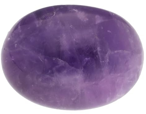 Amethyst Trommelstein 3-4 cm Handschmeichler Edelstein Heilstein | Inkl. Edelsteinkarte | Handgefertigtes Unikat | Ideal als Geschenk