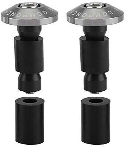 EVGATSAUTO Motorcycle Bar End Plug Cap,1 Pair 22mm 7/8inch Handlebar Grips Bar End Plugs Caps Aluminum Motorcycle Handlebar End Slider Plug Caps for Racing ATV Offroad (Titanium)