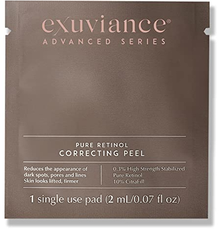 EXUVIANCE Pure Retinol Correcting Peel Weekly At-Home Chemical Peel For Dark Spots, 6 ct.