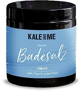 Kale and Me - Set da bagno basico per bagno completo (350 g), sale basico per il bagno per uomini e donne, per rilassarsi, dimagrimento e come regalo, bagno di sale con magnesio, basico, bianco e