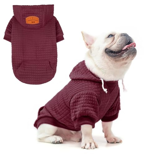 BEAUTYZOO Dog Hoodie for Small Medium Large Dogs, Winter Fall Warm Dog Clothes for Puppy S M Sized Dogs Girl Boy, Dog Sweater Shirt Hoodies with Pocket Bulldog Pitbull Cat Clothing Coat