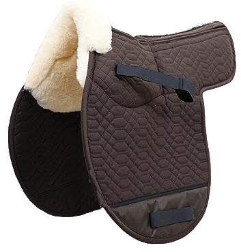 Engel Reitsport | SADEK1AP-VSS-MOC-MED | Lammfell Satteldecke | Korrektur Aufpolsterbar | Fell in Sattellage | Fellkranz vorne | Vielseitigkeit | Stoff Mocca Fell med.