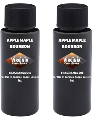 Apple Maple Bourbon Fragrance Oil (2 oz. Bottle) for Candle Making, Soap Making, Tart Making, Room Sprays, Lotions, Car Fresheners, Slime, Bath Bombs, Warmers