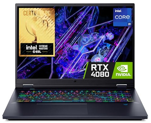 acer Predator Helios 18 PH18-72 Gaming Laptop - Intel Core i9-14900HX, 32GB, 2TB SSD, NVIDIA GeForce RTX 4080 12, 18 WQXGA IPS 240Hz DCI-P3 100%, Windows 11, Black