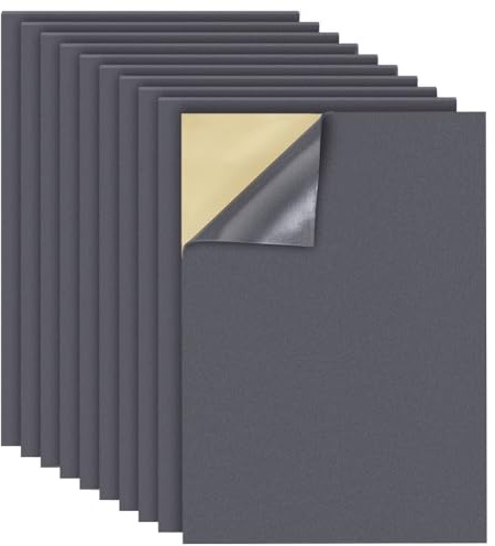 BENECREAT 10 Stück Graue Selbstklebende EVA-Schaumstoffplatten, 210x300 mm Selbstklebende Schaumstoff-Isolierplatte Für Künstlerbedarf, Polstermöbel, Lücken Füllen, Verpackung, 2 mm Dick