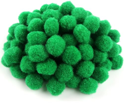 TOAOB 300 Stück Pompons 30 mm Grün Pompom Flauschigen Plüsch Set Bälle Kunst Bommel für Lustige DIY Kreative Handwerk
