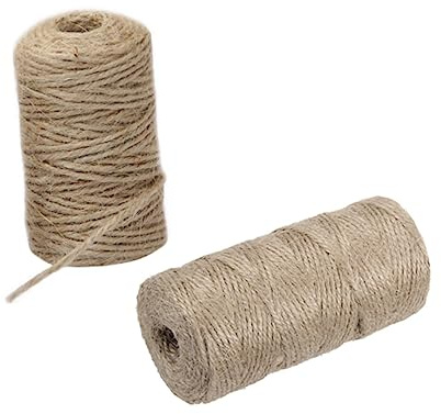 Uonlytech 100m Cordel Yute y Cáñamo Cuerda Tejida para Envolver Regalos y Decoración