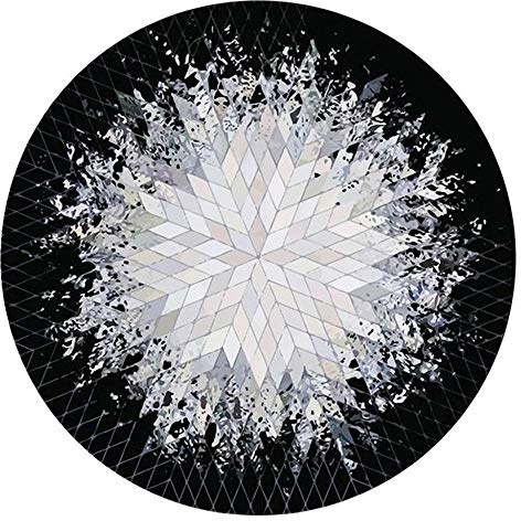 Yaaxinb Teppiche Rund Zeitgen?ssisches Wohnzimmer Esszimmer Geometrischer Teppich 80 cm 100 cm 120 cm 140 cm 160 cm 180 cm 200 cm Teppich Schwarz Wei? Grau-140cm