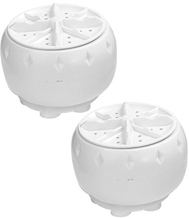 Cabilock 2piezas Lavadora Portátil Minilavadora Con Ventosa Unidades Usb Para Viajes Camping Apartamento Lavadora De Plástico