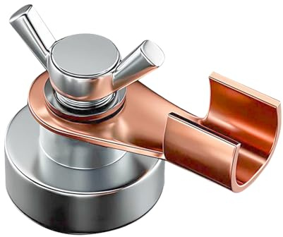 Pinza de masa magnética para soldadura – Abrazadera de masa fuerte para imanes de soldadura, accesorios de soldadura de cobre ajustables portaelectrodos de gran succión para trabajos de corte y I
