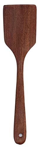 Keenso Cuillère en Bois, Excellent Matériau, Spatule de Cuisson Facile à Entretenir pour Fournitures de Cuisine (Pelle plate de 30,5 cm de long)