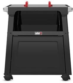 Weber Premium-Standfuß für alle Lumin Elektrogrills - fest und stabil, geschlossener Schrank mit offen Regal, Works System kompatibel - Schwarz (3401232)