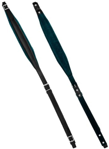 Veemoon Sangle D’Accordéon Réglable en Similicuir Vert Sangle Classique et Rembourrée pour Accordéon 16 à 120 Basses Ceinture Légère pour Musiciens en Déplacement